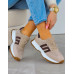 Premium Eleganckie Skórzane Sportowe Półbuty Trampki Cappuccino Premium Eleganckie Skórzane Sportowe Półbuty Trampki Cappuccino