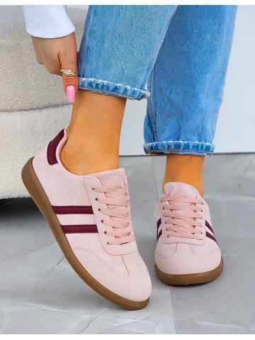 Różowe Buty Sportowe Sneakersy Comfort