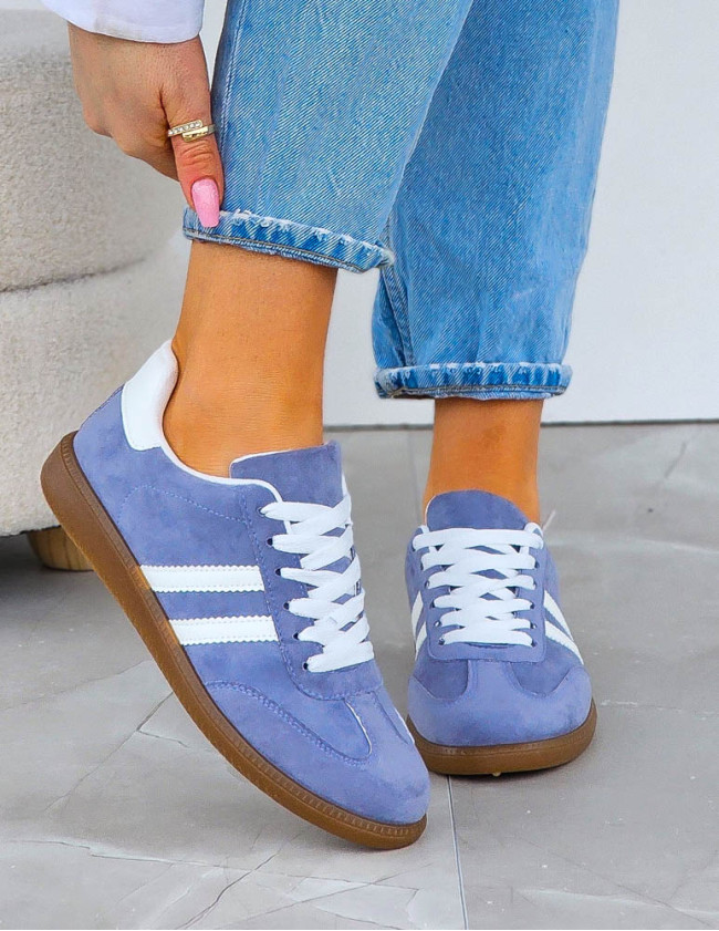 Niebieskie Buty Sportowe Sneakersy Comfort Niebieskie Buty Sportowe Sneakersy Comfort