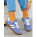 Niebieskie Buty Sportowe Sneakersy Comfort Niebieskie Buty Sportowe Sneakersy Comfort