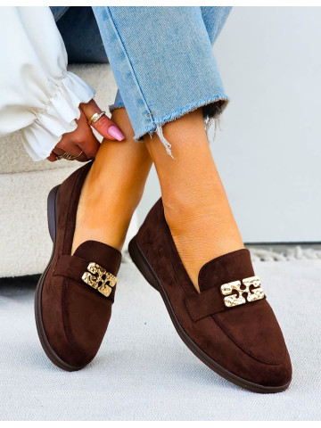 Klasyczne Czekoladowe Zamszowe Mokasyny Saressa Klasyczne Czekoladowe Zamszowe Mokasyny Saressa