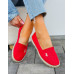 Czerwone Espadryle Mokasyny Na Plecionej Podeszwie Must Czerwone Espadryle Mokasyny Na Plecionej Podeszwie Must