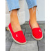 Czerwone Espadryle Mokasyny Na Plecionej Podeszwie Must Czerwone Espadryle Mokasyny Na Plecionej Podeszwie Must