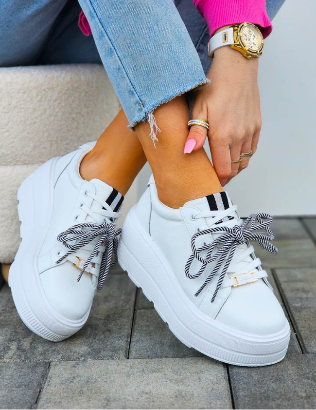 Premium Eleganckie Skórzane Sportowe Półbuty Trampki Luna Premium Eleganckie Skórzane Sportowe Półbuty Trampki Luna