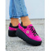 Premium Różowe Skórzane Sportowe Półbuty Trampki Manolia