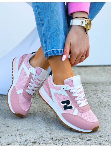 Biało-Różowe Buty Sportowe Damskie Niu Bee Street