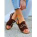 Wygodne Sandały Damskie Leticia Comfort Czekoladowe