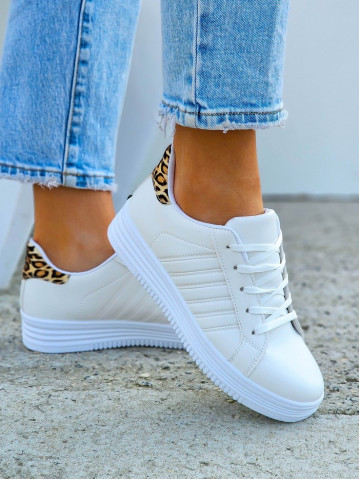 Białe Buty Sportowe Damskie Na Koturnie Wild Białe Buty Sportowe Damskie Na Koturnie Wild