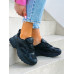 Czarne Buty Sportowe Na Platformie Skachars Run