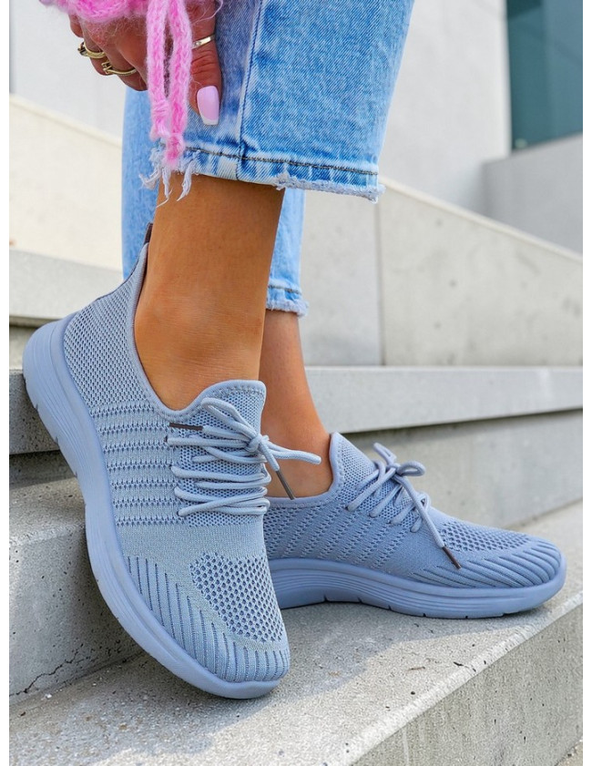Lekkie Szare Buty Sportowe Damskie Soft 