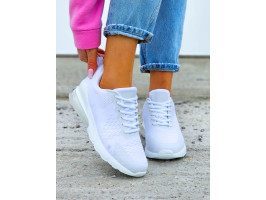 Białe Sneakersy Buty Sportowe New Blances