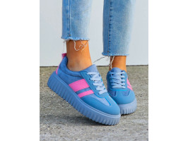 Niebieskie Buty Sportowe Na Platformie You Go