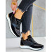 Czarne Eleganckie Klasyczne Buty Sportowe Damskie Empire