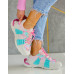 Kolorowe Buty Sportowe Na Platformie Slim Fit Green