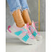 Kolorowe Buty Sportowe Na Platformie Slim Fit Green