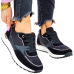 Czarne Eleganckie Klasyczne Buty Sportowe Damskie Empire
