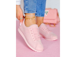 Lekkie Buty Sportowe Klasyczne Sneakersy Soft Pink