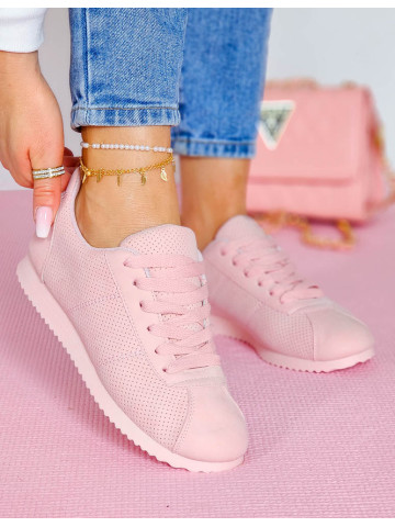 Lekkie Buty Sportowe Klasyczne Sneakersy Soft Pink