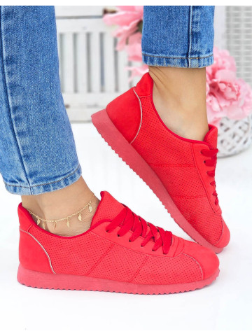 Lekkie Buty Sportowe Klasyczne Sneakersy Soft Red