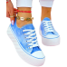 Modne Niebieskie Trampki Na Platformie Love Vanss