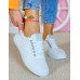 Białe Mięciutkie Trampki Ze Skóry Slim Fit Diamonds