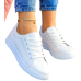 Białe Mięciutkie Trampki Ze Skóry Slim Fit Classic
