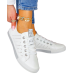 Białe Ażurowe Trampki Buty Sportowe Ze Skóry Cindy Grey