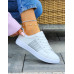 Białe Trampki Buty Sportowe Ze Skóry Adis Silver