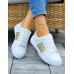 Białe Trampki Buty Sportowe Ze Skóry Adis Gold