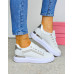 Białe Sneakersy Buty Sportowe Na Platformie Molly