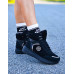 Sportowe Buty Zimowe Trapery Ocieplane Botki Suzzy Czarne