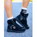 Sportowe Buty Zimowe Trapery Ocieplane Botki Suzzy Czarne
