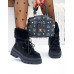 Buty Zimowe Śniegowce z Futerkiem Snow Czarne