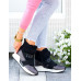 Sportowe Czarne Botki Damskie Sneakersy  Anett HJ9080-1