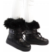 Czarne Botki Śniegowce Buty Na Zimę Z Futrem