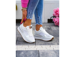 Eleganckie Białe Buty Sportowe Damskie Sneakersy Savana
