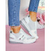 Białe Błyszczące Buty Sportowe Sneakersy Havana