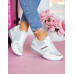 Białe Błyszczące Buty Sportowe Sneakersy Havana
