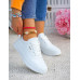 Białe Trampki Tenisówki Buty Sportowe Ze Skóry Fashion