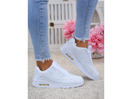 Białe Klasyczne Buty Sportowe Damskie Sneakersy Max