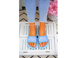Lekkie Piankowe Klapki Damskie Summer Blue