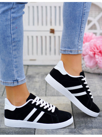 Klasyczne Buty Sportowe Damskie Czarne Star