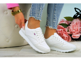 Białe Buty Sportowe Damskie Sneakersy Klasyczne