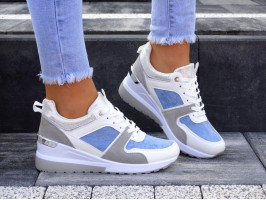 Białe Buty Sportowe Damskie Sneakersy Na Grubej Podeszwie Victoria