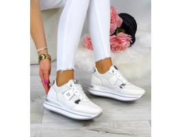 Eleganckie Białe  Buty Sportowe Damskie Sneakersy Marsylia