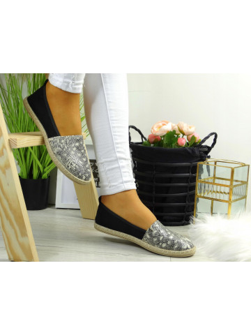 ESPADRYLE BALERINKI TENISÓWKI BLACK-SNAKE