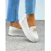 Premium Skórzane Półbuty Slip On Na Grubej Podeszwie