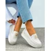 Premium Skórzane Półbuty Slip On Na Grubej Podeszwie