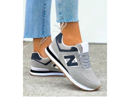 Szare Buty Sportowe Damskie New Lances