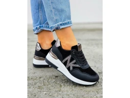 Czarne Buty Sportowe Sneakersy Michell Cores